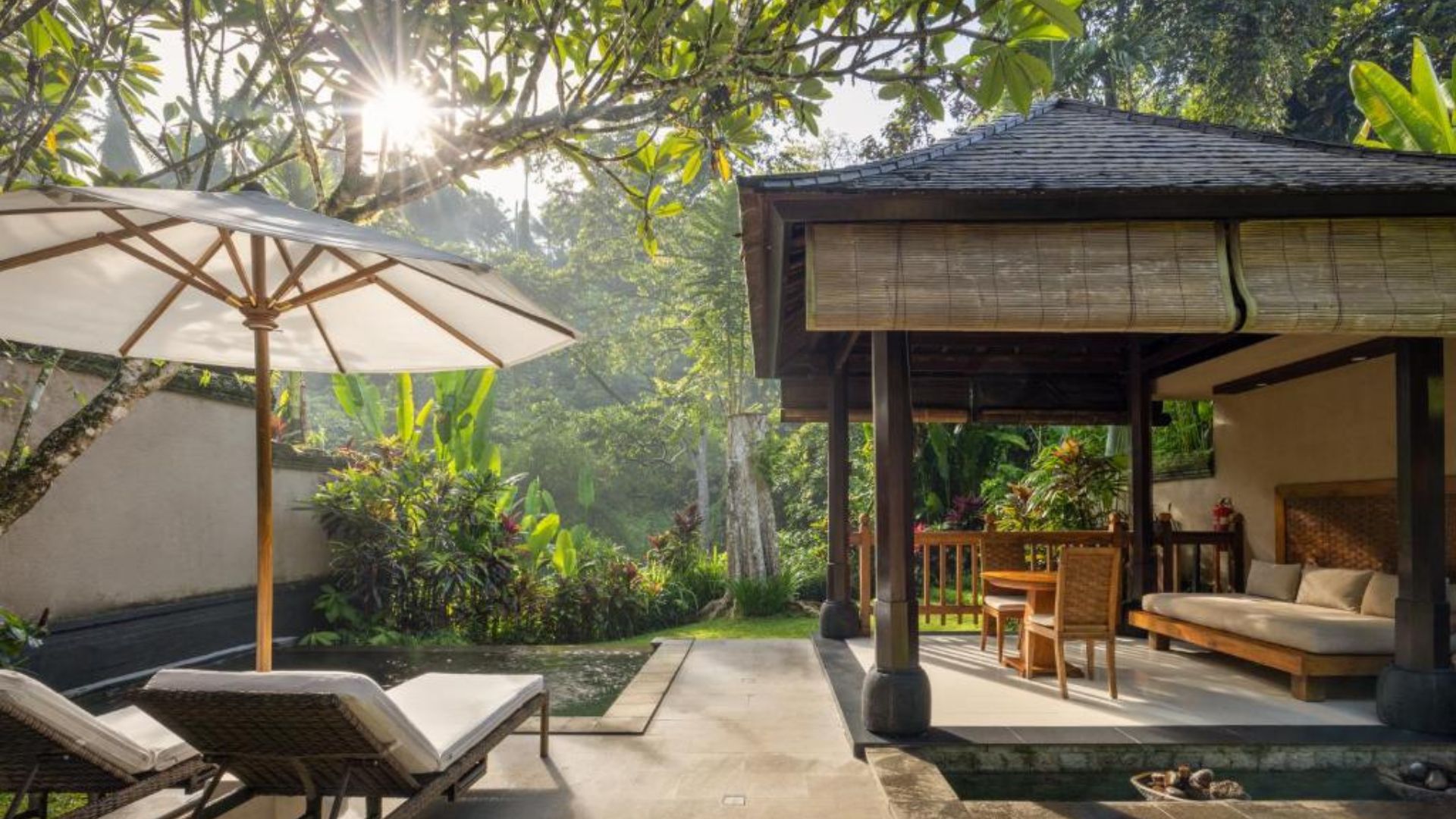 Trópusi környezetben fekvő jungle retreat Ubudban