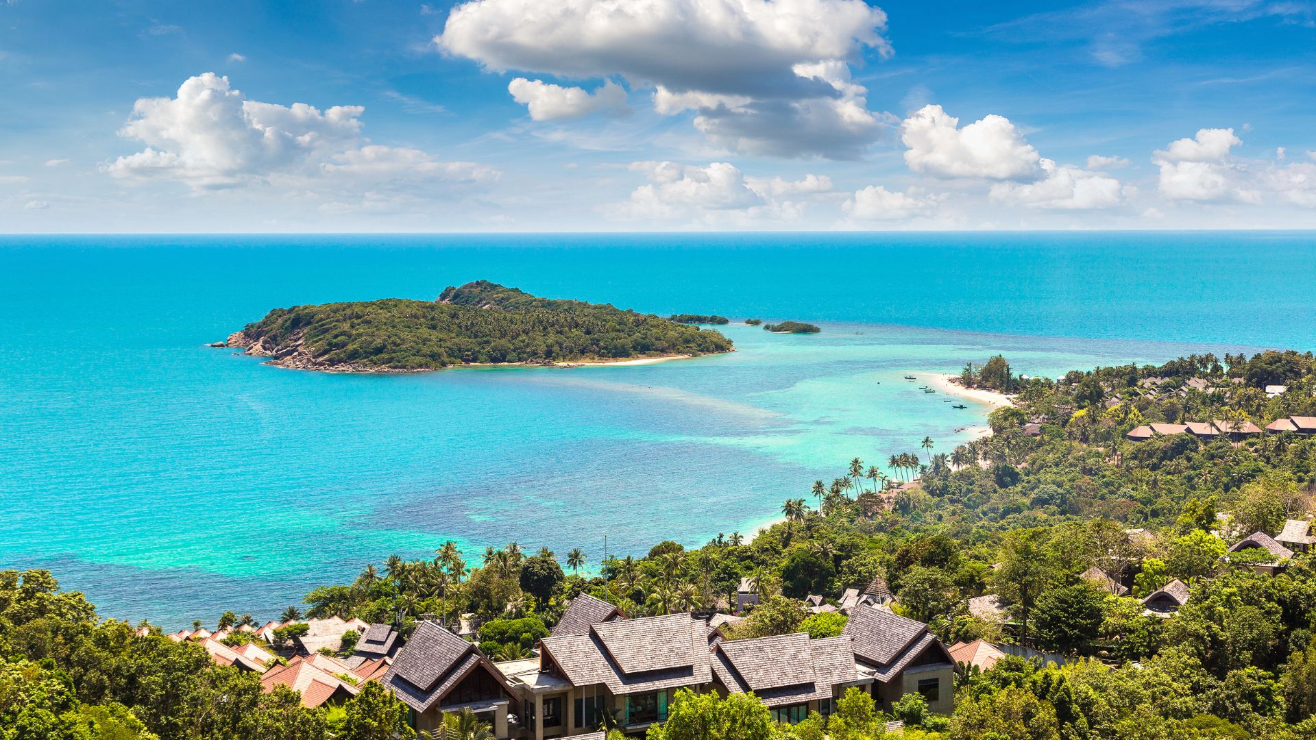 Trópusi tengerpart Koh Samui szigetén